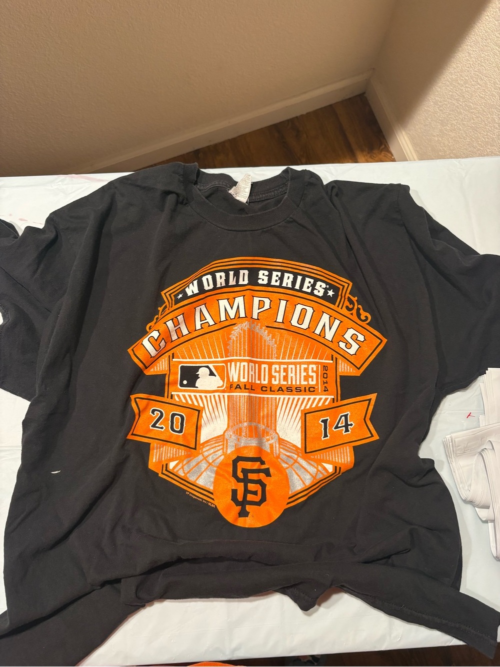 San Francisco Giants 2014 World Series Champions Black & Orange T-Shirt